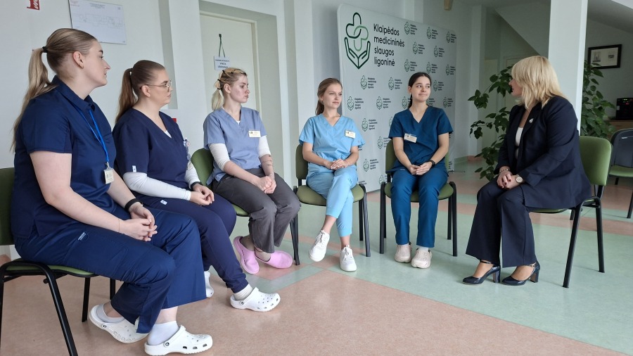 KU Slaugos katedros studentai atliko praktiką Klaipėdos medicininės slaugos ligoninėje